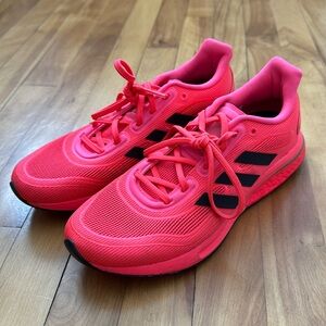 Neon adidas women’s running sneaker 
Worn ONE time